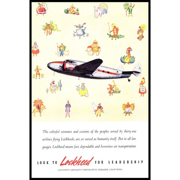 1940 Lockheed Aircraft Airplane Vintage Print Ad Aviation AV Geek Wall Art Photo - Picture 1 of 1